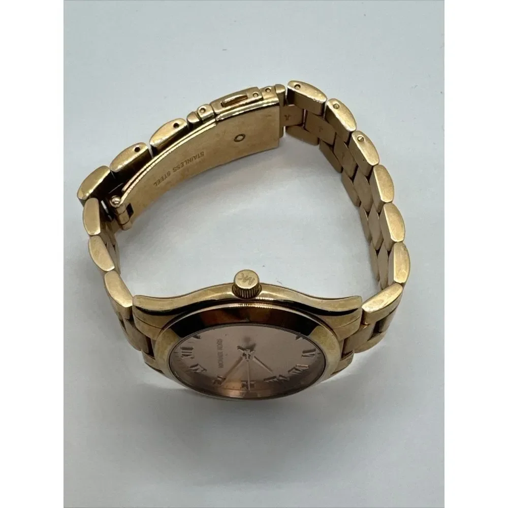 Michael Kors Mini Slim Sunway MK3457 Women's Rose Gold Analog Dial Watch JNA848